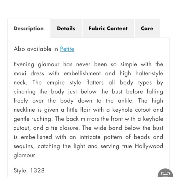 R & M Richard Maxi Dress Long Sleeveless Long Gown With Beaded Waist.Sz 10.NWT - Picture 16 of 16